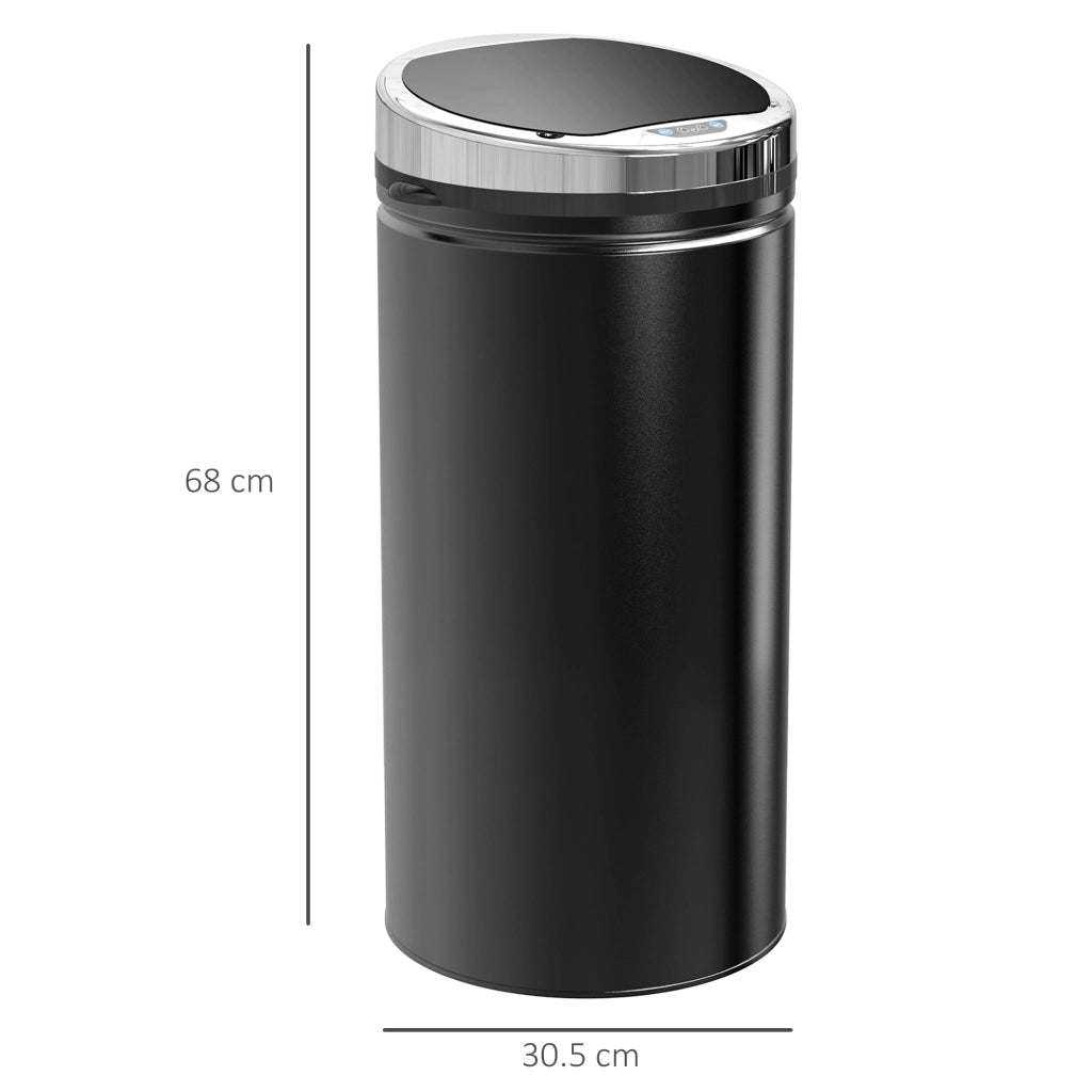 Cestino automatico 42L ¨C Minimal ¨C nero, acciaio