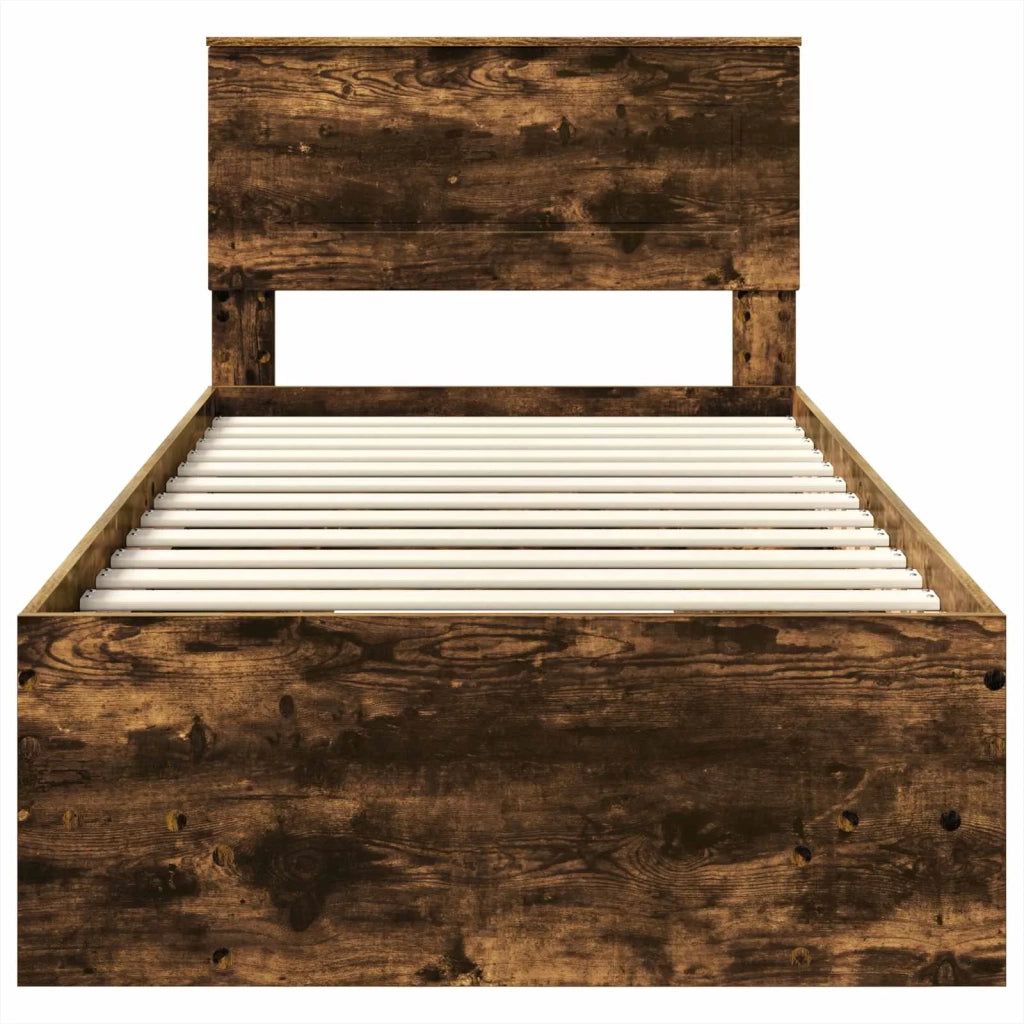 Struttura del letto Rovere fumé 80 x 200 cm Legno multistrato