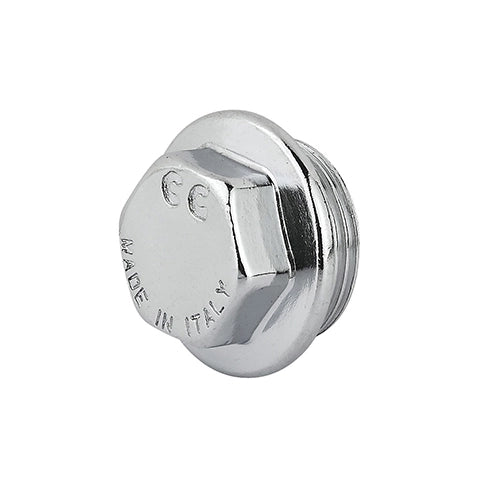 TAPPO MASCHIO OTTONE CROMO- 3/8- CAVAL- pezzi 10