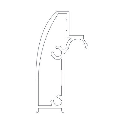 PROFILO ORIZZONTALE BOX ANGOLO ESSENTIAL- per cm 120- DH- pezzi 1