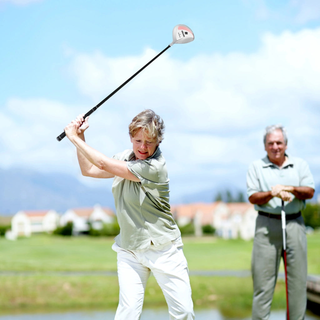 Mazza da golf singola per donna 460cc attrezzatura sportiva, Putter da golf asta in carbonio e impugnatura antiscivolo in TPR