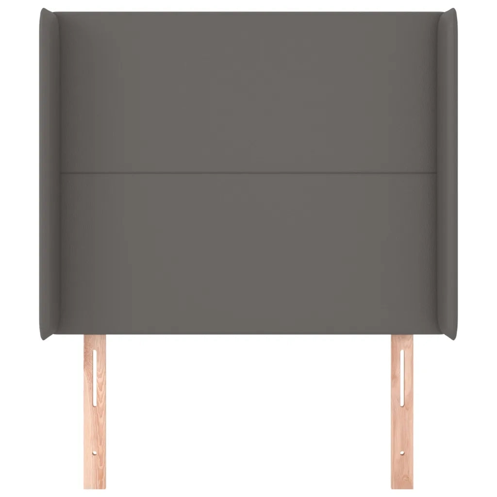 Testiera | Testata ad Orecchio Grigio 93x16x118/128 cm in Similpelle