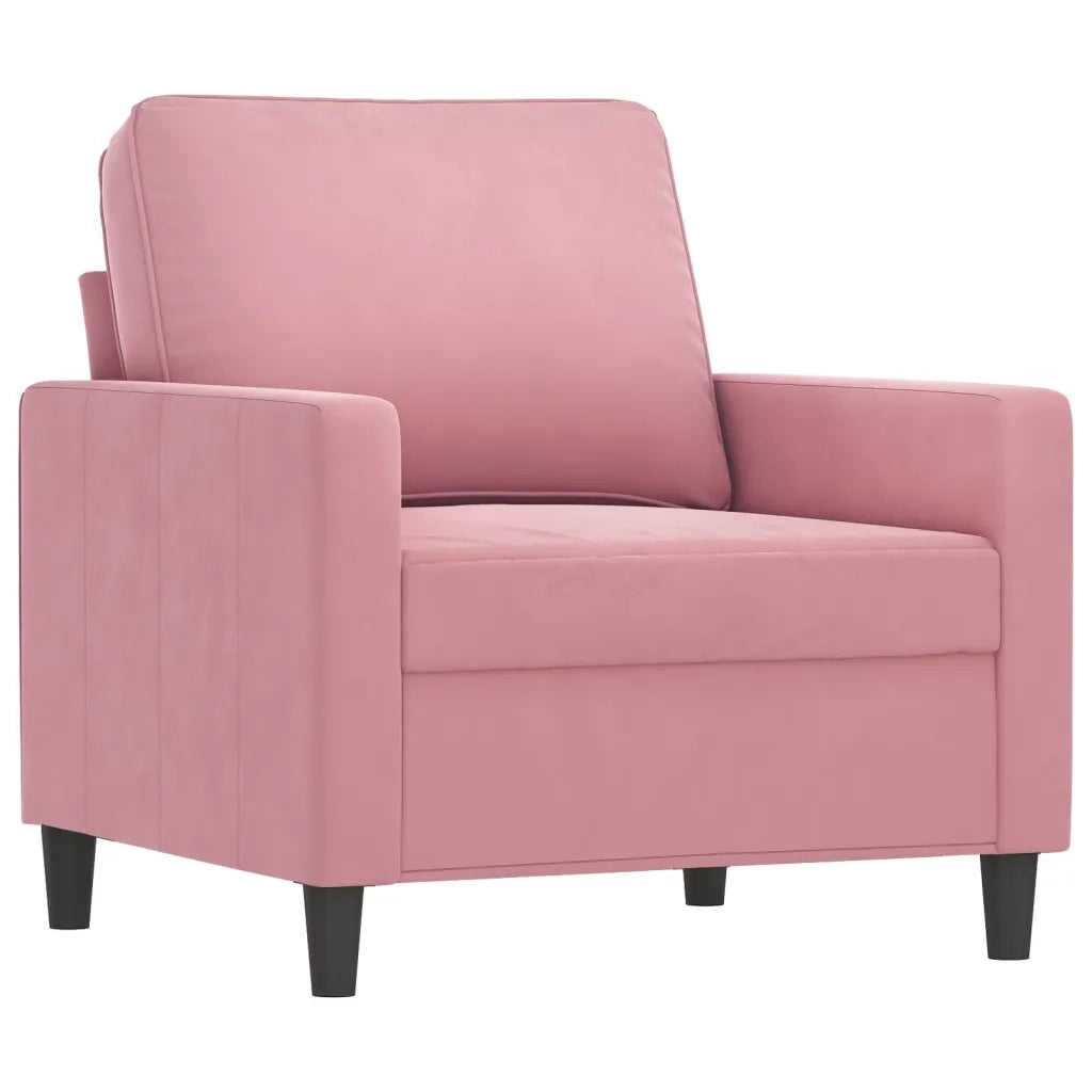 Divano Sedia-Poltrona Rosa 60 cm Velluto 642889