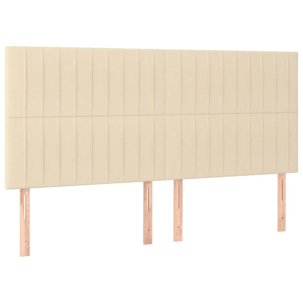 Letto a Molle con Materasso e LED Crema 180x200 cm in Tessuto 3135058