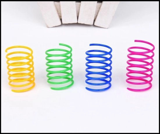 Giocattoli per gatti | Set di 4 velette per gatti | Velette per gatti con molla | Velette per gatti | Velette per gatti | Set da 4 pezzi