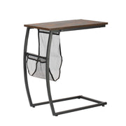 Tavolino da salotto con ripiano e tasche ¨C Minimal ¨C Marrone 53x35x64,5 cm