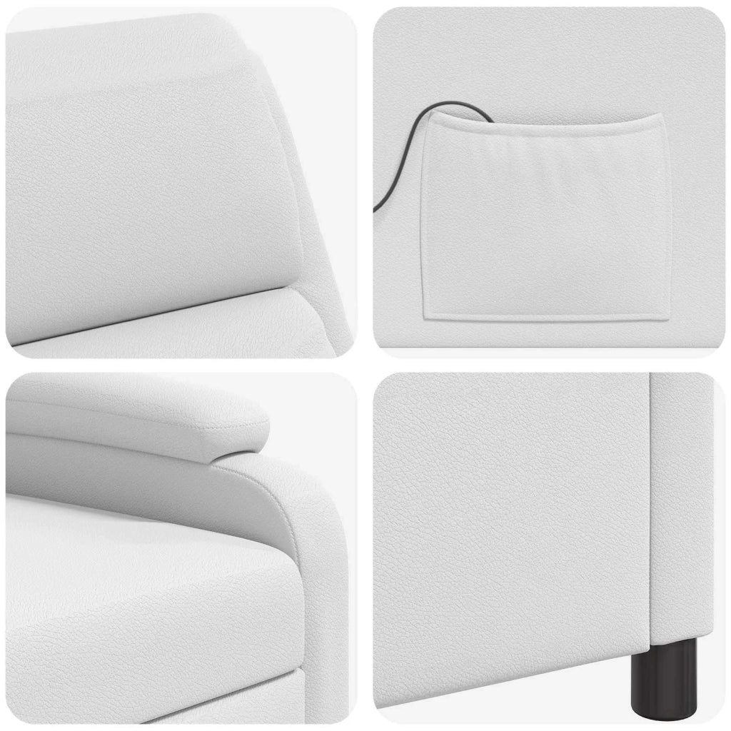 Poltrona Massaggiante Bianco Similpelle 42034868