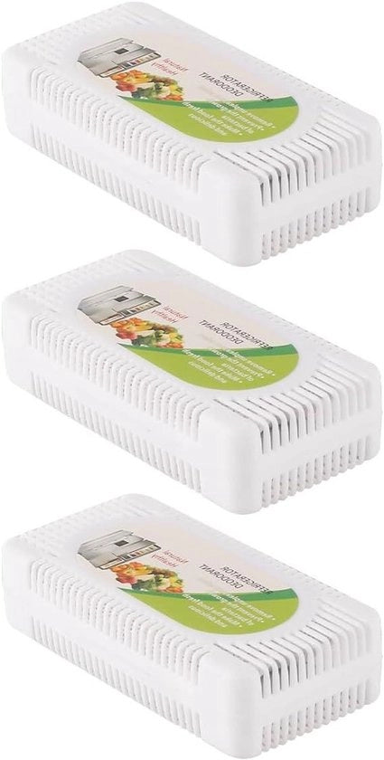 Deodorante per Frigorifero e Congelatore - Rimuove Odori - Set di 3 pezzi - Geurabsorbeerder Efficiente - Frigorigerorefrigerante - Conservazione Fresca