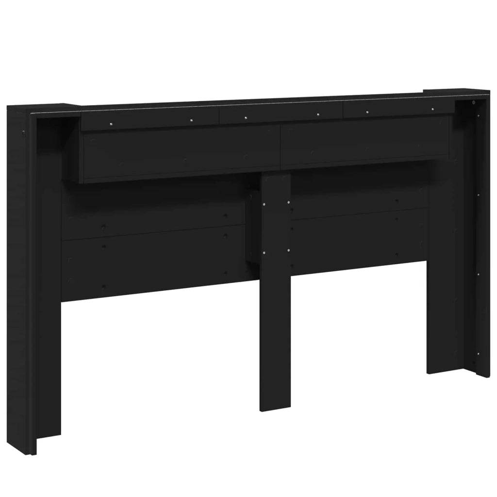 Testiera | Testata Nero 180 x 16,5 x 103,5 cm Legno multistrato
