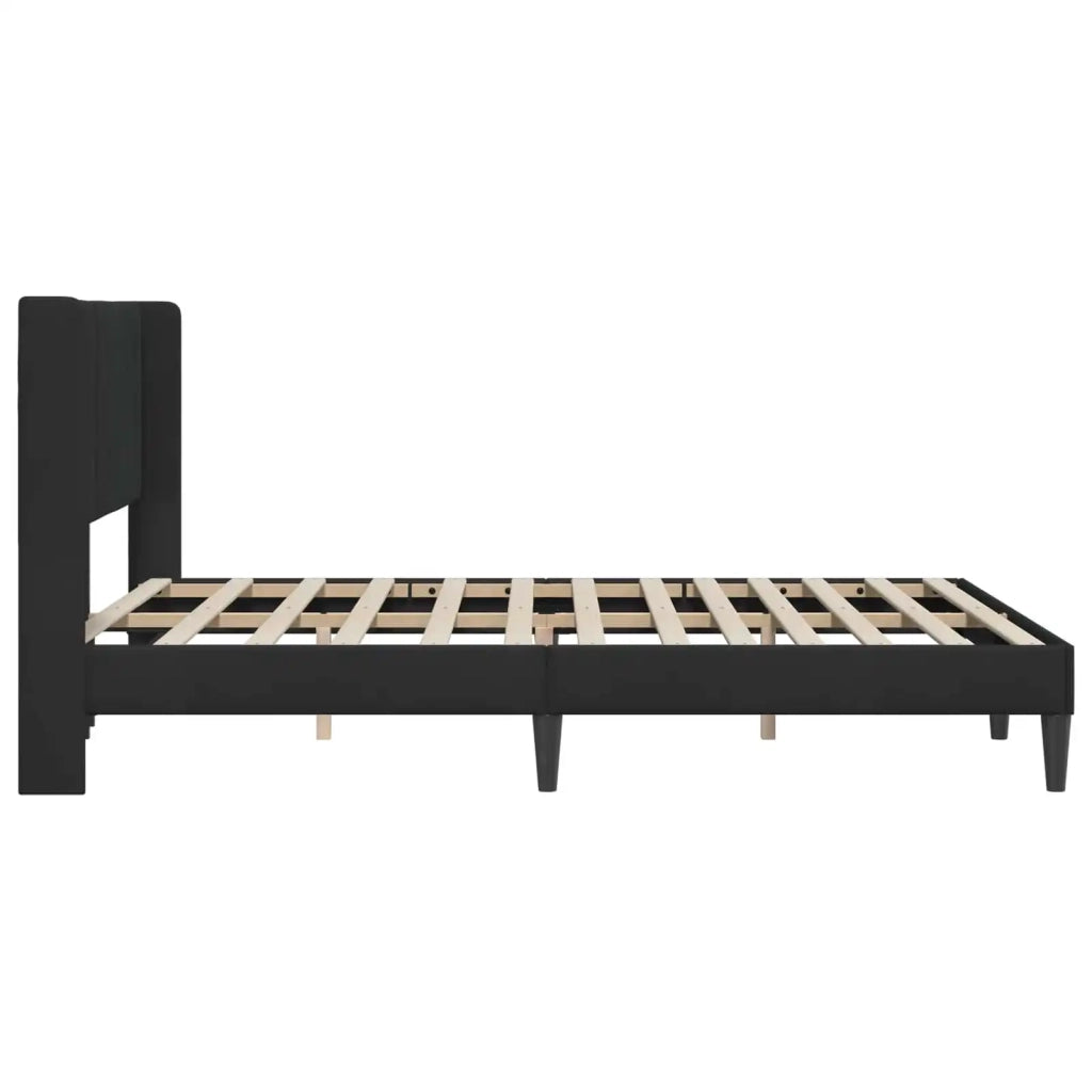 Struttura del letto con testiera Nero 120 x 200 cm Velluto 42027501