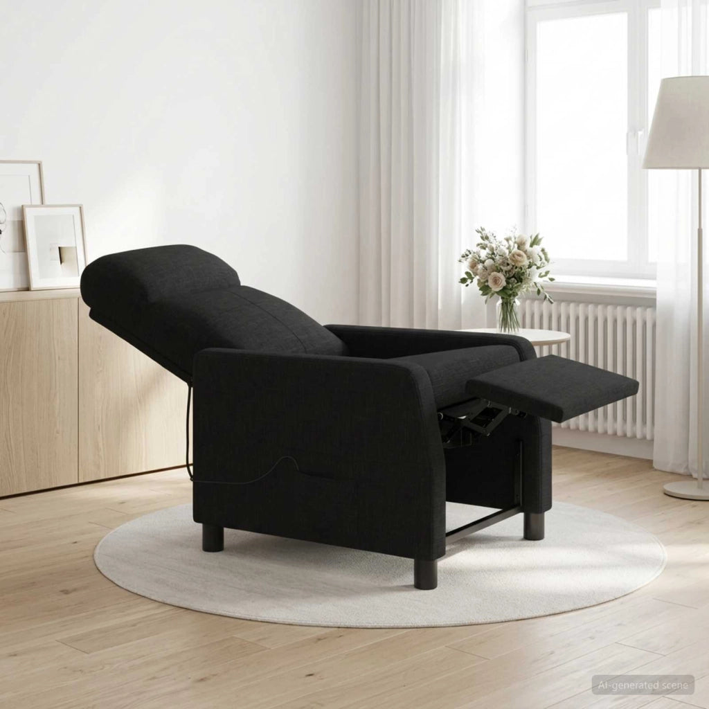 Poltrona Massaggiante Nero Tessuto 42035059
