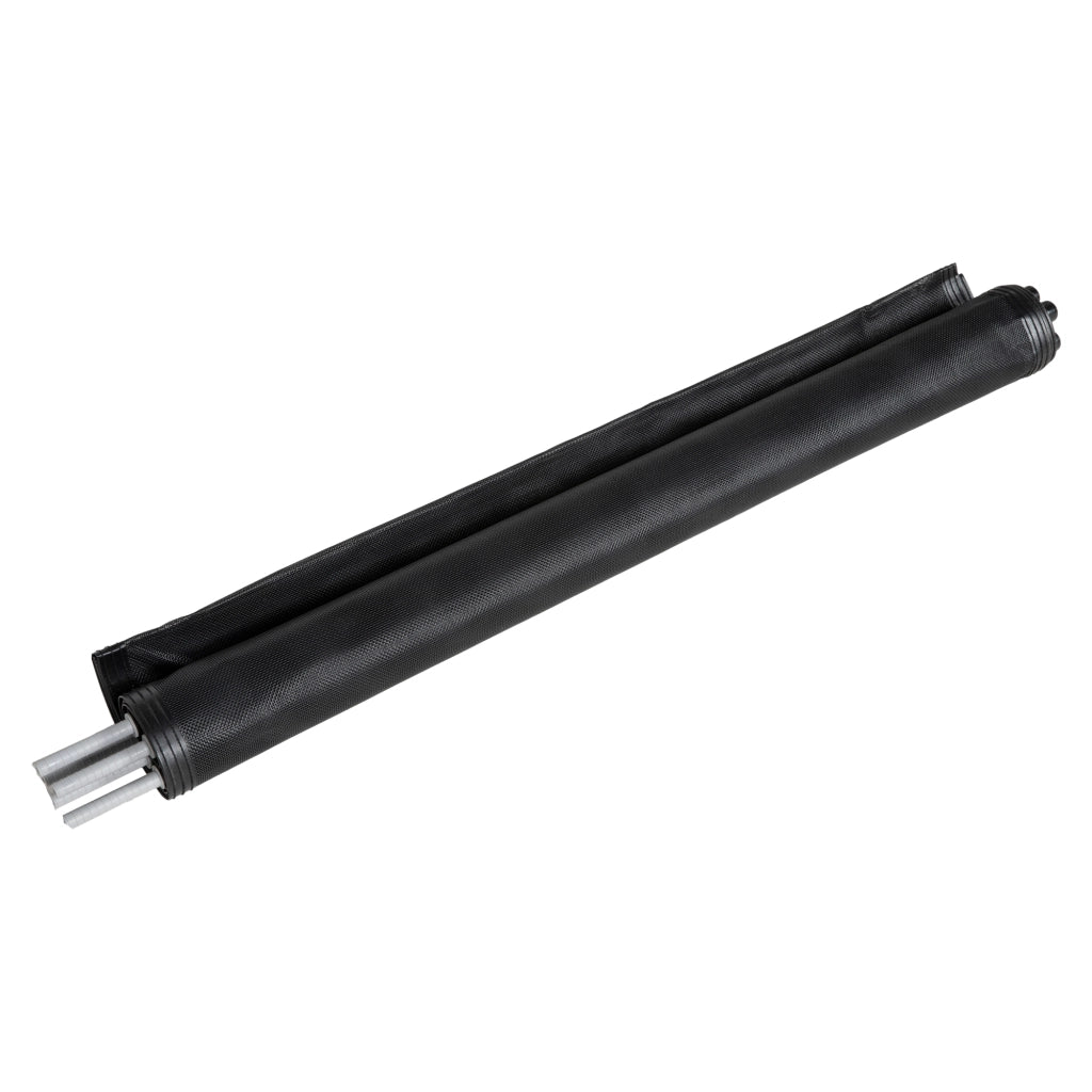 Desviae Recinzione per piscina con 4 pannelli in alluminio nero e rete Texteline 365 × 126 cm per giardino e terrazzo