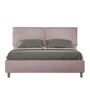 BS COM Letto matrimoniale contenitore imbottito 160x190 microfibra glicine