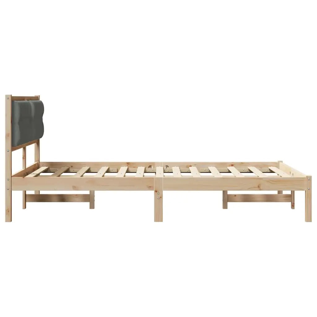 Struttura del letto Grigio scuro 140 x 200 cm Pino massello 878185