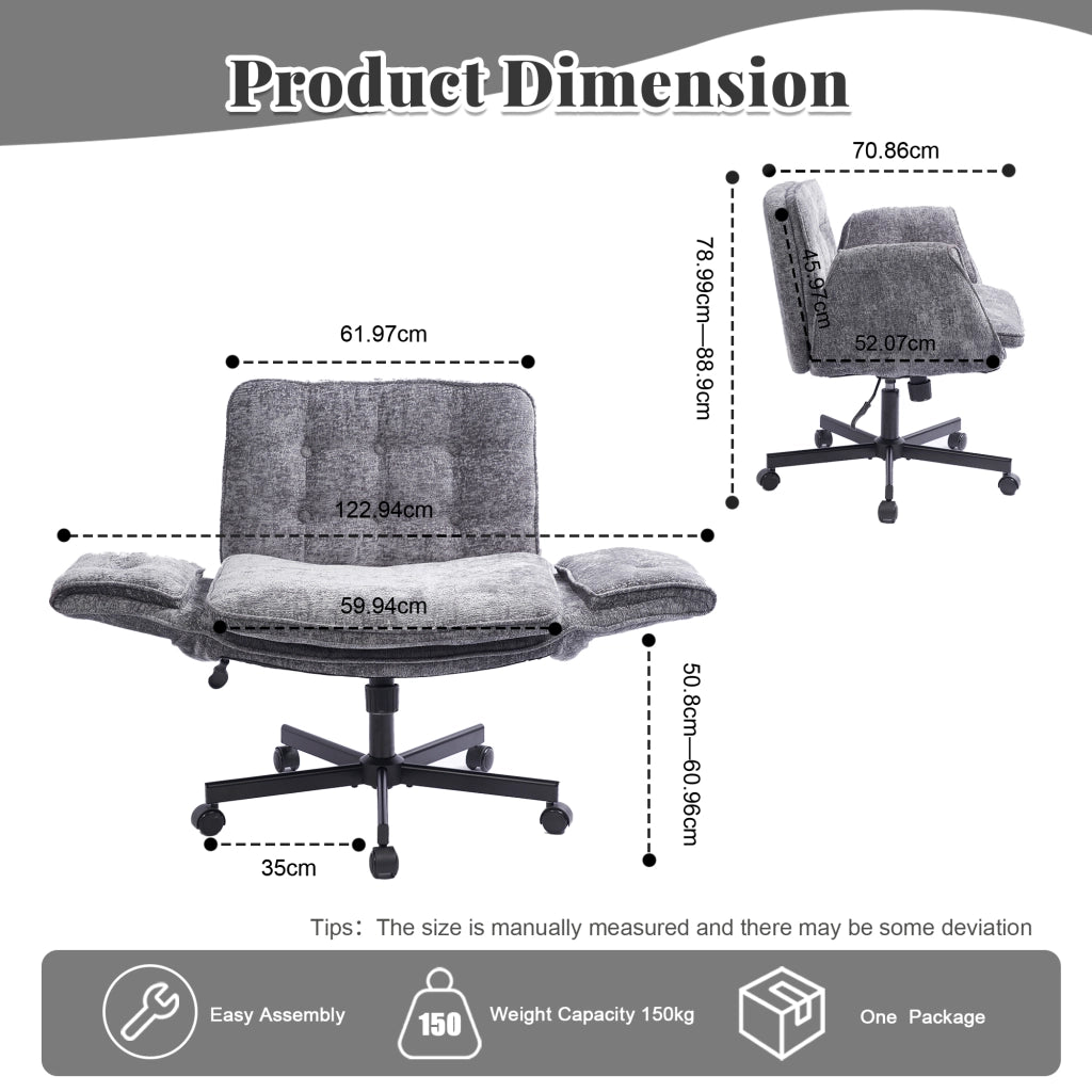 Sedia da ufficio girevole regolabile ¨C Minimal ¨C Grigio scuro