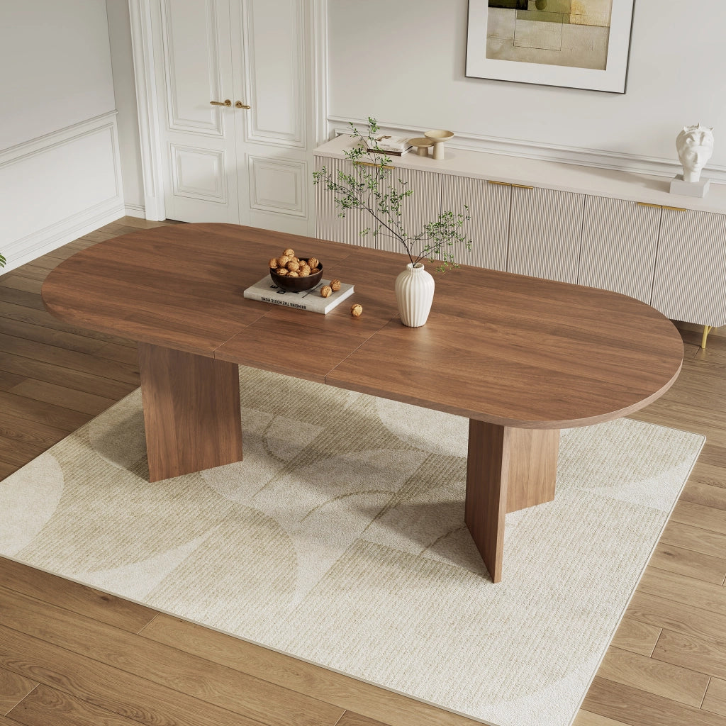 TAVOLO DA PRANZO ESTENSIBILE 180x90 cm Noce MDF