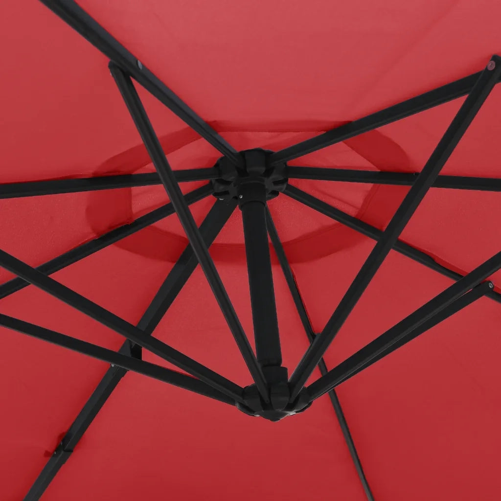 Ombrellone a Parete Rosso Chiaro 290 cm 362891