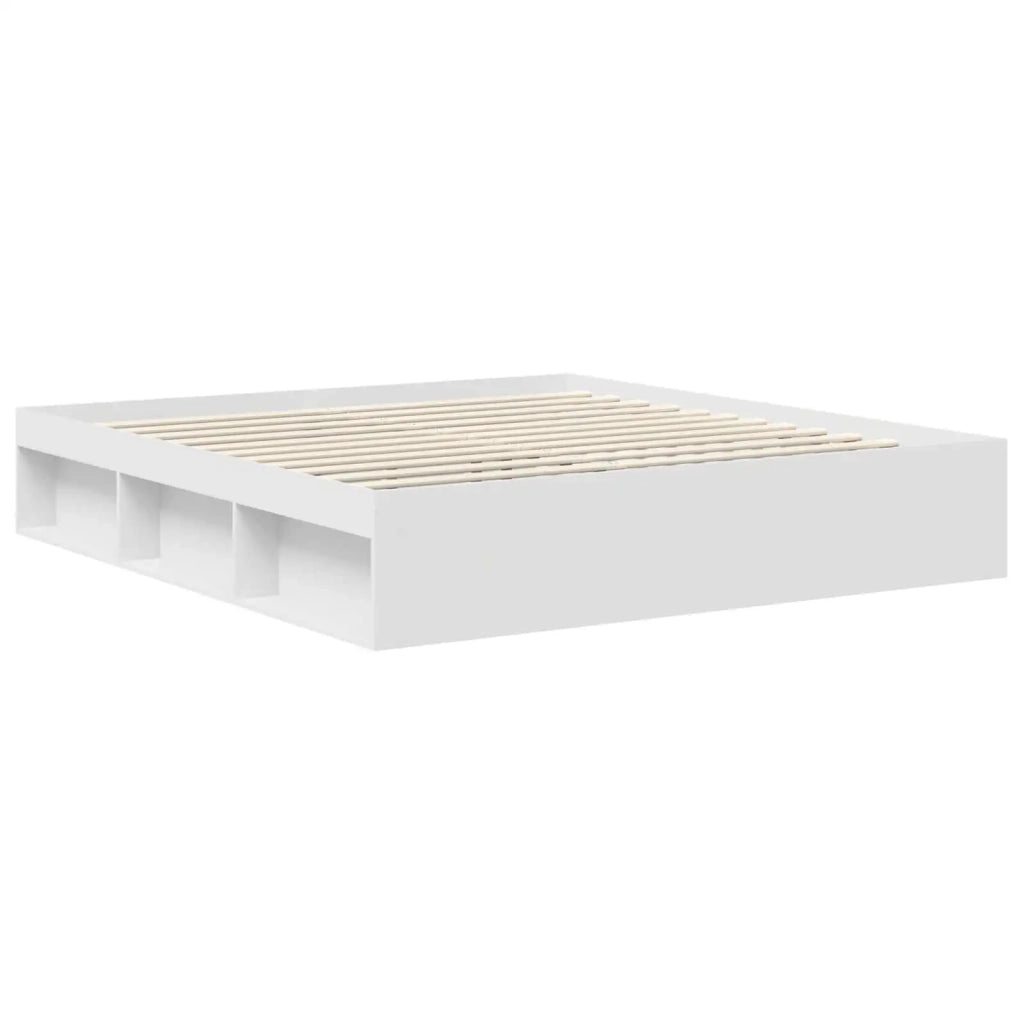 Struttura del letto-Giroletto-Rete del Letto Bianco 180 x 200 cm Pino massello 991373