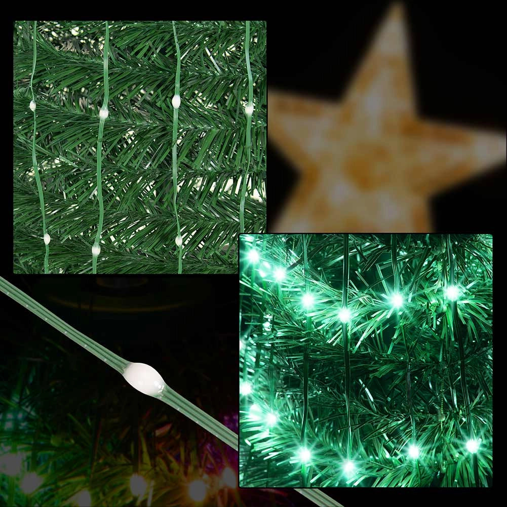 Albero di Natale 60x180 cm Pieghevole con 272 LEd RGB Smart e Controllo App