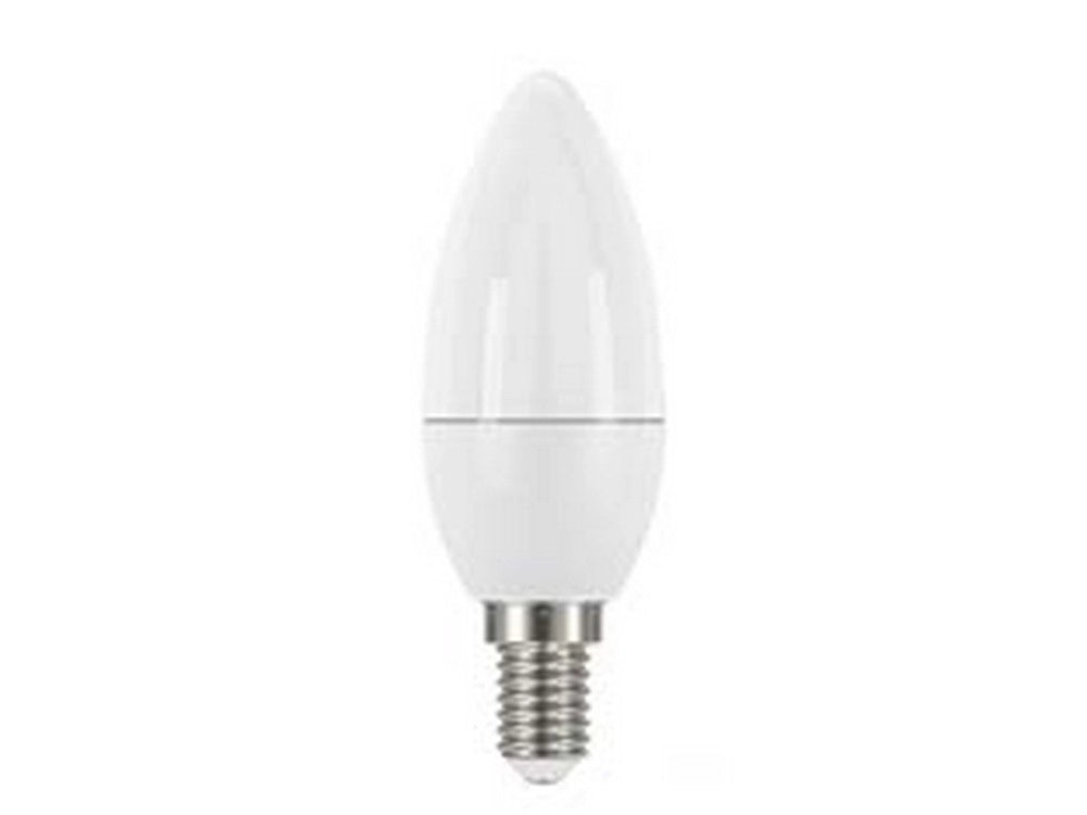10pz lampada led oliva opale e14   - 5.4w - 2700°k calda - 470 lm - 280° - 35x10 cod:ferx.fer264259