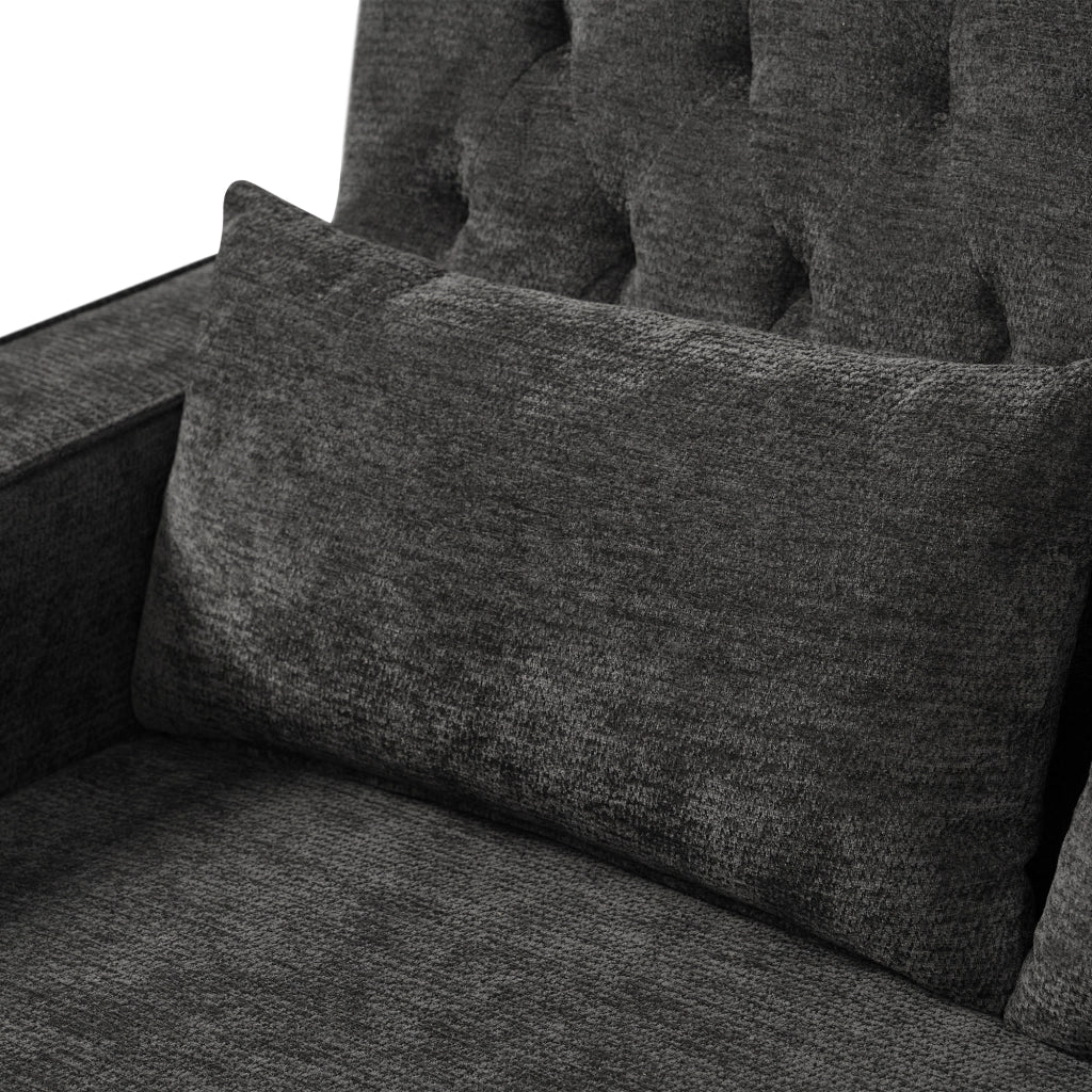 Divano Letto Multifunzione con Vano Contenitore, Portabicchieri e USB ¨C MINIMAL ¨C Grigio