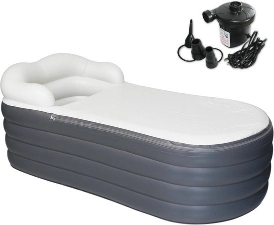 Inweekbad portatile per adulti con supporto per la testa e contenitore per bicchieri - 168 x 76 x 68 cm
