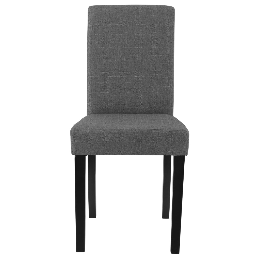 Set di 2 sedie rivestite in tessuto poliestere 90 cm grigio e nero 03_0003635