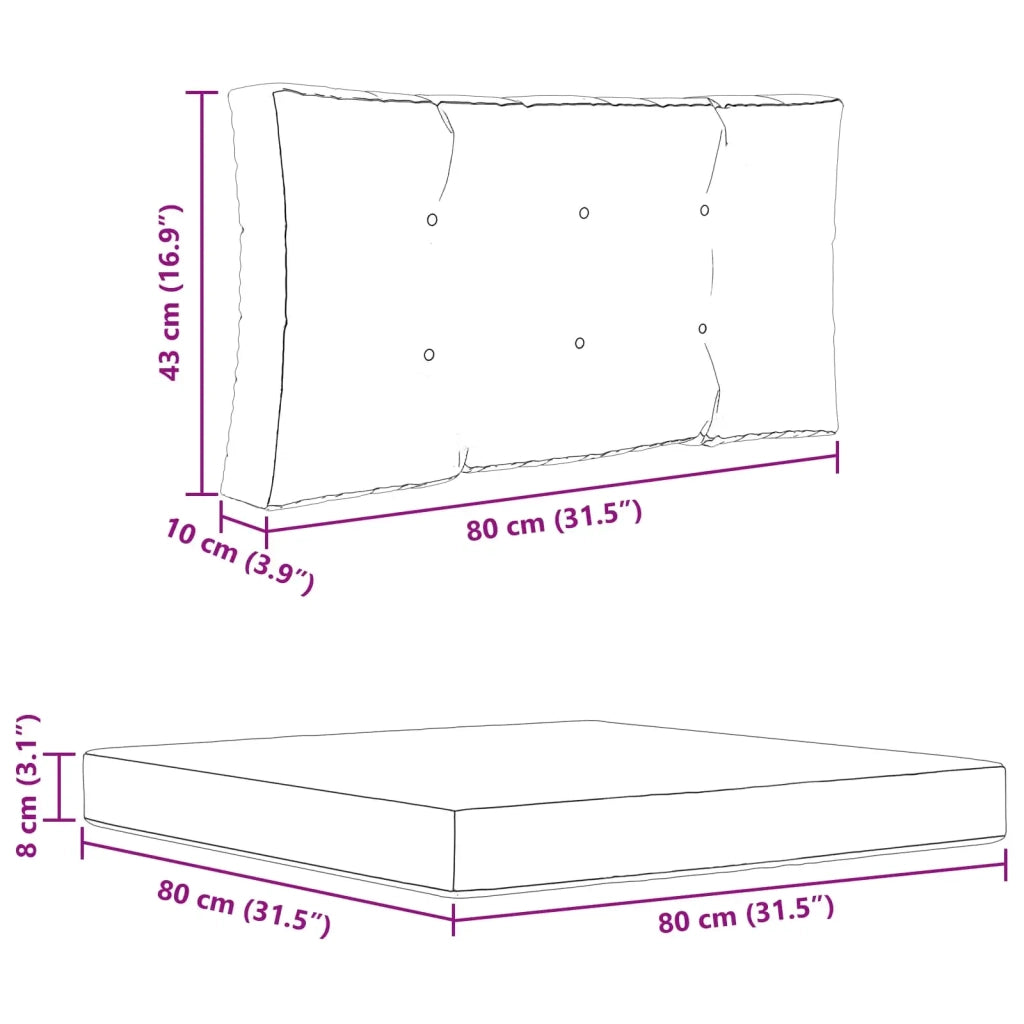 Cuscino per divano da esterno 2 pcs Rosa Poliestere 900861