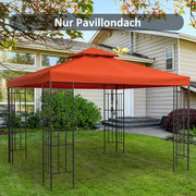 Telo di ricambio doppio per gazebo 3 x 3 m rosso
