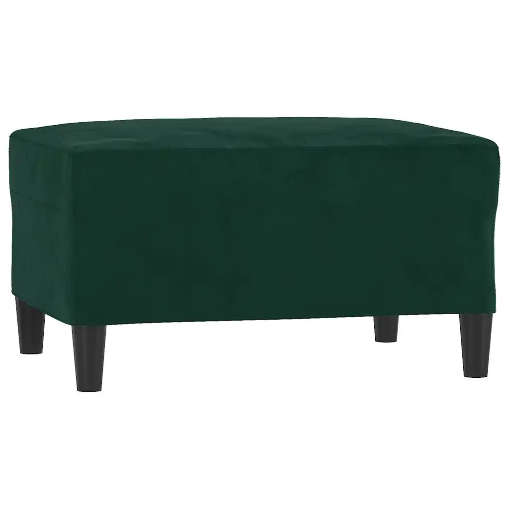 Poggiapiedi Verde Scuro 70x55x41 cm in Velluto 349319