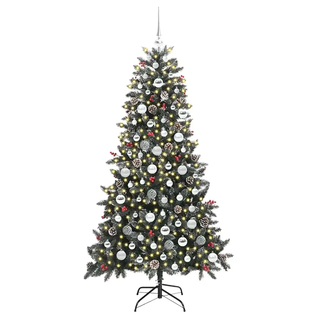 Albero di Natale artificiale con 300 LED Verde 180 cm