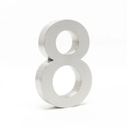 Numero civico "8" in acciaio pregiato 20 cm Arial 3D materiale di montaggio incluso 16_0001432