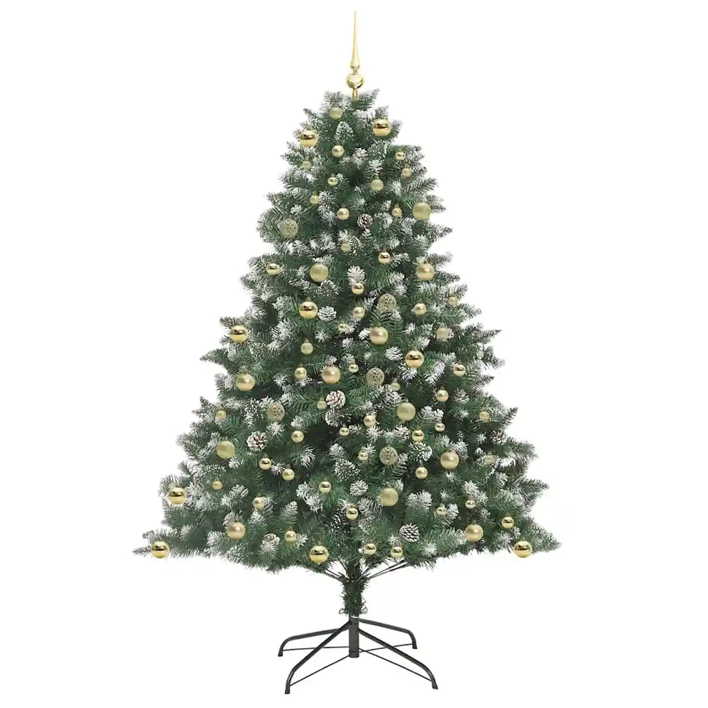 Albero di Natale artificiale con 300 LED Verde 210 cm 3395249