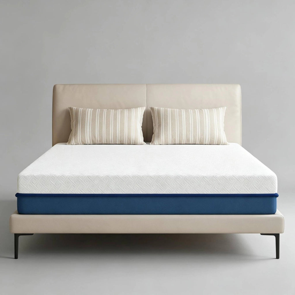 Materasso Memory Foam 140x190 cm con Rivestimento Lavabile e Supporto Medio, Estratto di Tè Verde