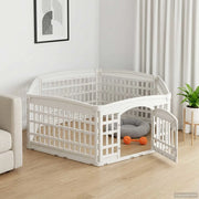 Panchetto per Cani a 6 Pannelli Bianco 179 x 151 x 58 cm 42027223