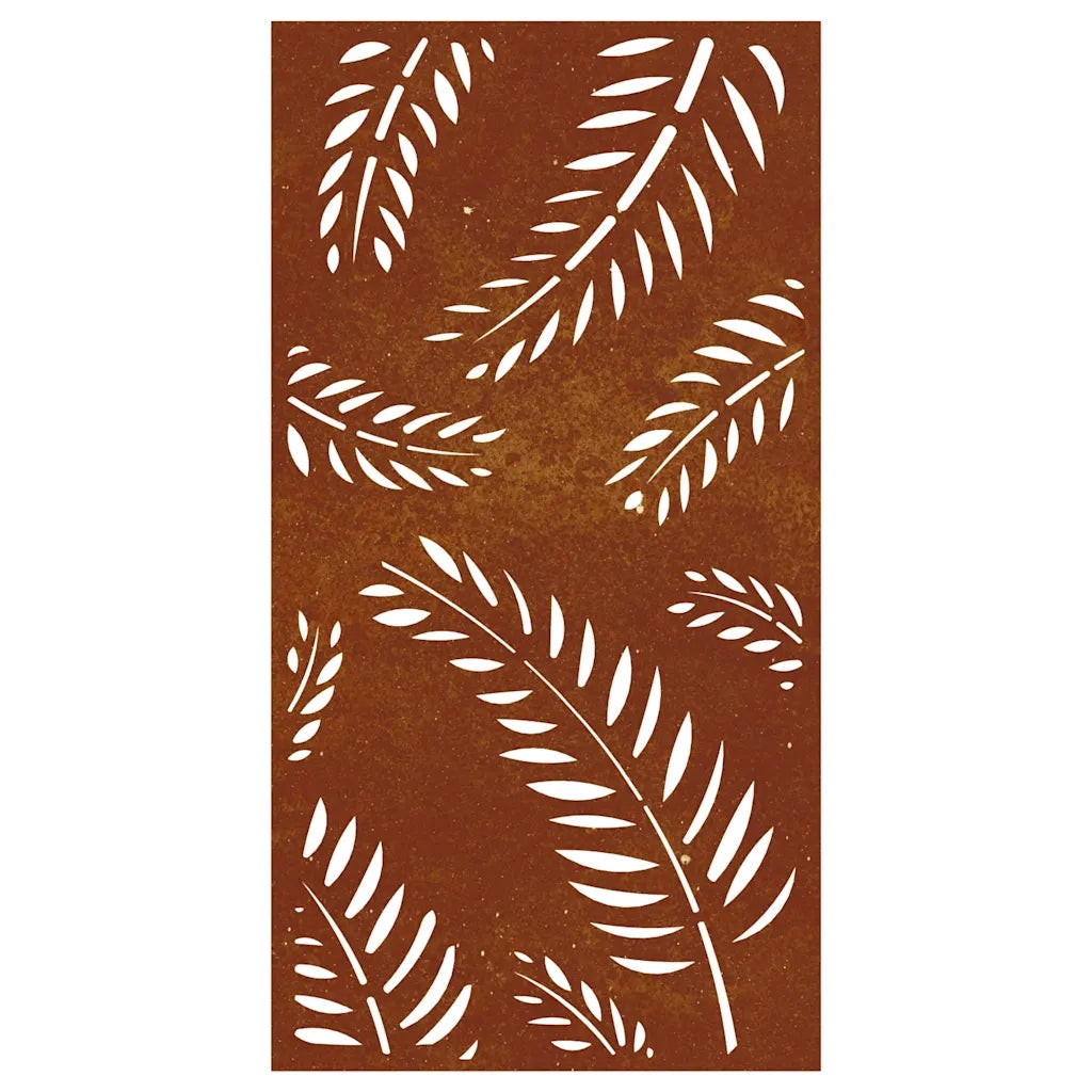Decorazione Muro da Giardino-Decorazioni da giardino 105x55 cm Foglia Acciaio Corten