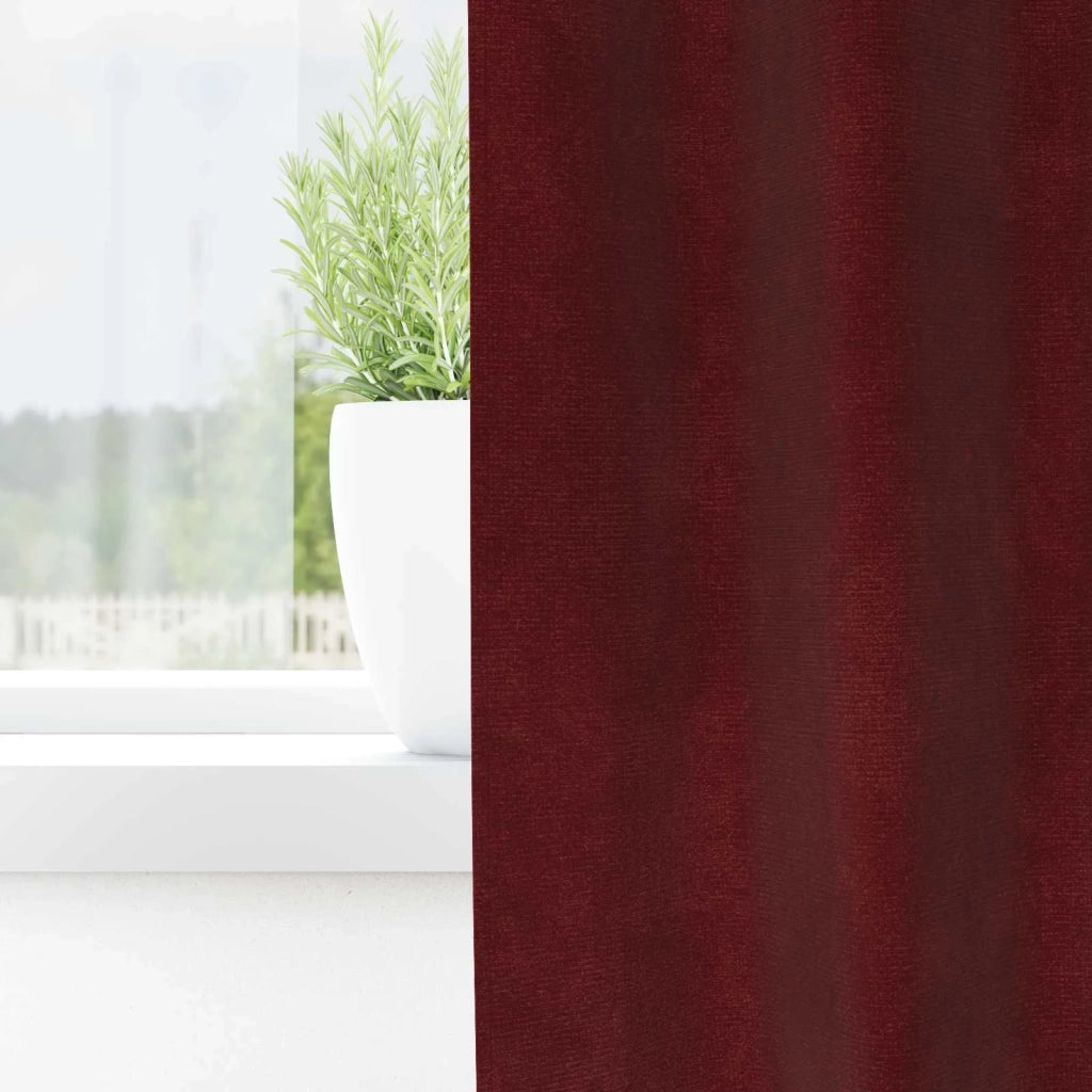 Tende oscuranti 2 pcs Rosso Vino 140 x 175 cm Velluto 4107309
