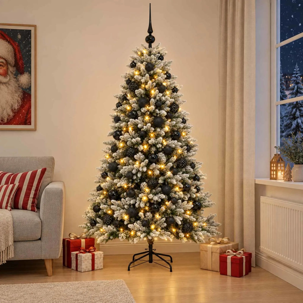 Albero di Natale Artificiale con Palline 210 cm 300 LED 3466448