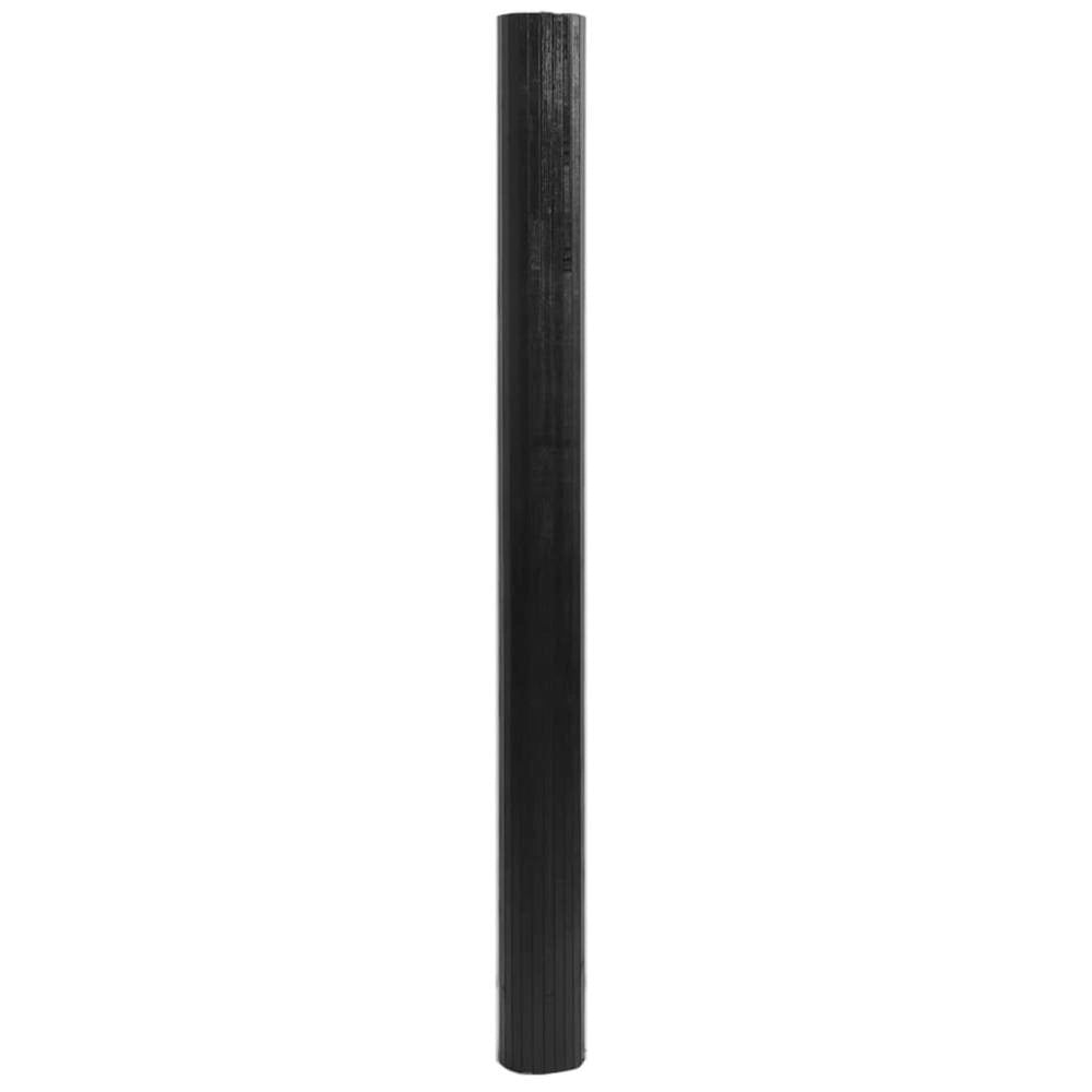 Tappeto Rettangolare Nero 80x200 cm in Bambù