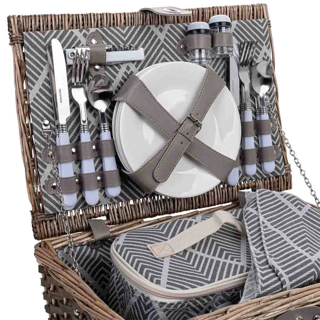 Cesto da picnic per 4 persone 40 x 28 x 19h cm