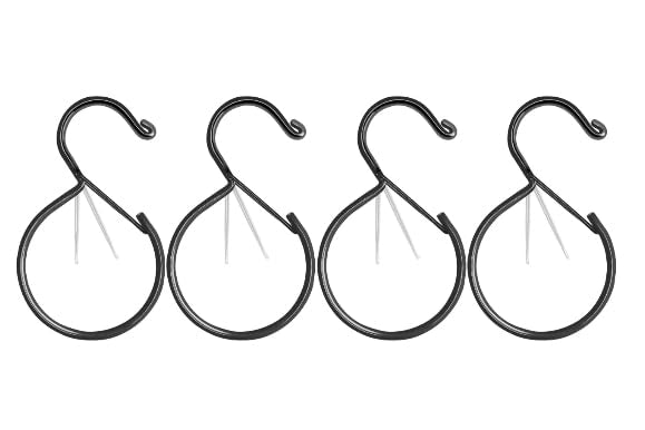 Set di 4 organizer per cinture in metallo, porta cravatte e ganci