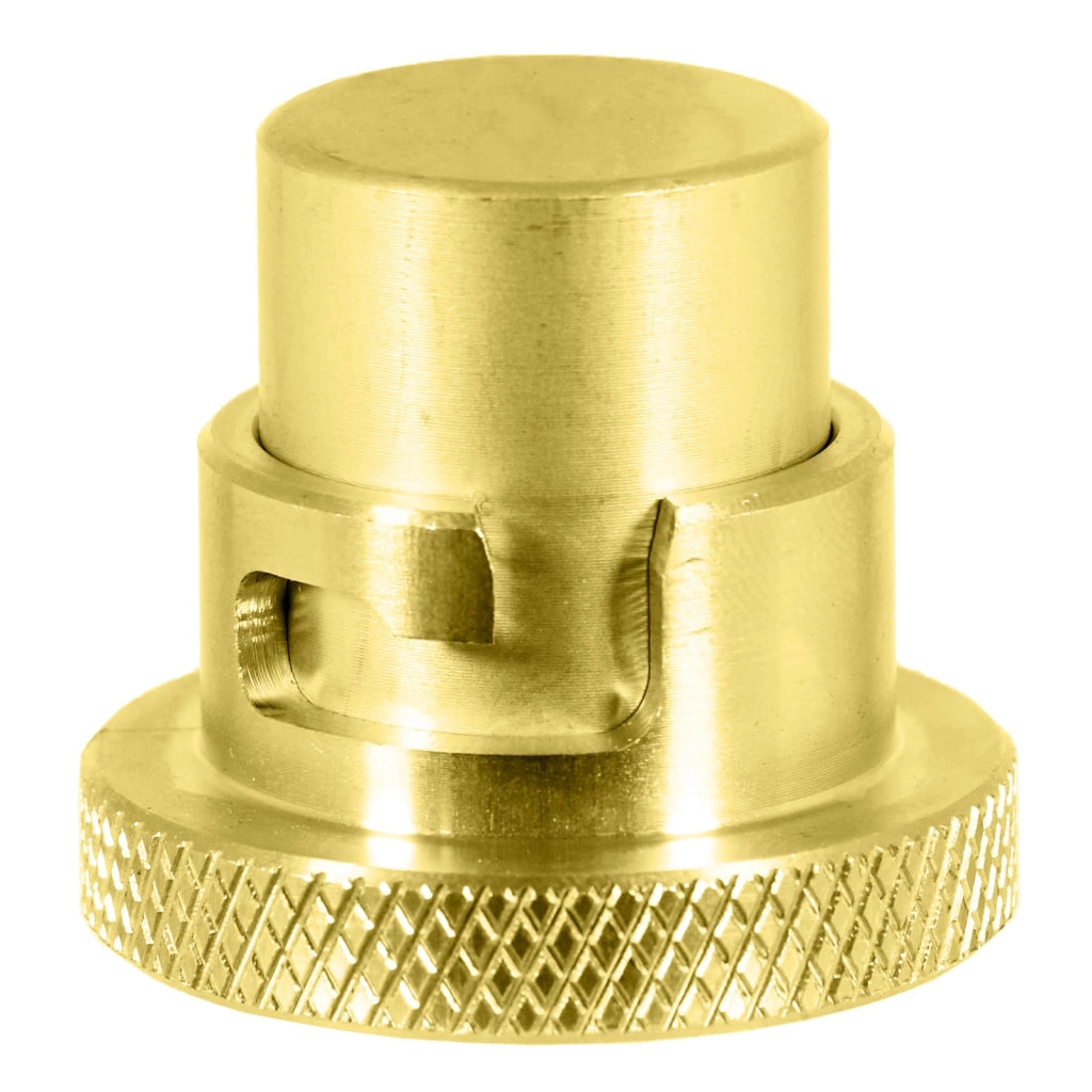 Tappo di tenuta 1/2" conforme alla norma BS669, in ottone, con attacco a baionetta per gas