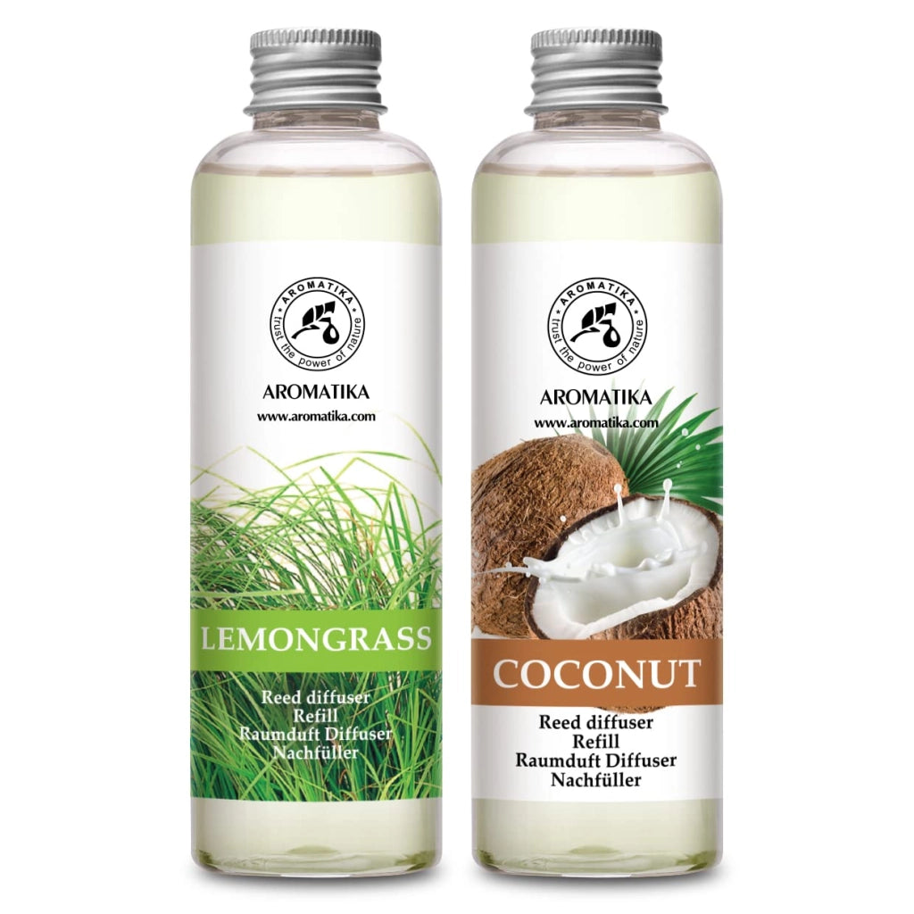 Ricarica profumatore d'ambiente Lemongrass & Cocco, 400 ml (2 flaconi da 200 ml)