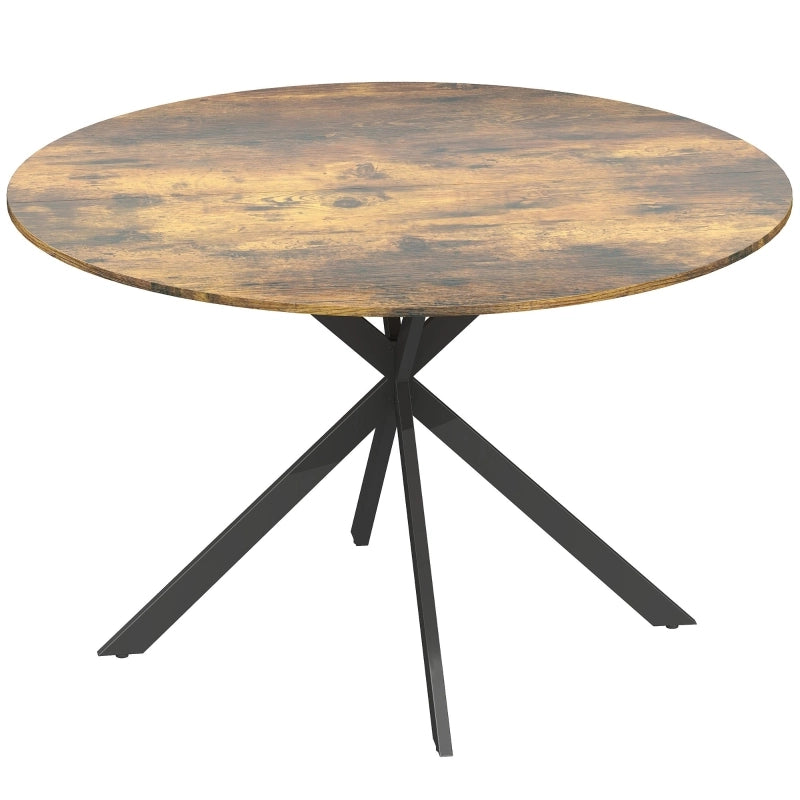 Tavolo da pranzo 4 posti con gambe a X in acciaio per cucina diametro 120 cm