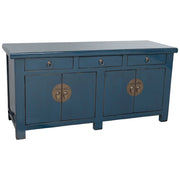 Credenza in legno blu 130x46x62h cm