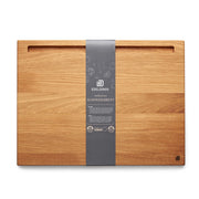 Tagliere in quercia, 40 x 30 cm, rettangolare, con supporto per tablet