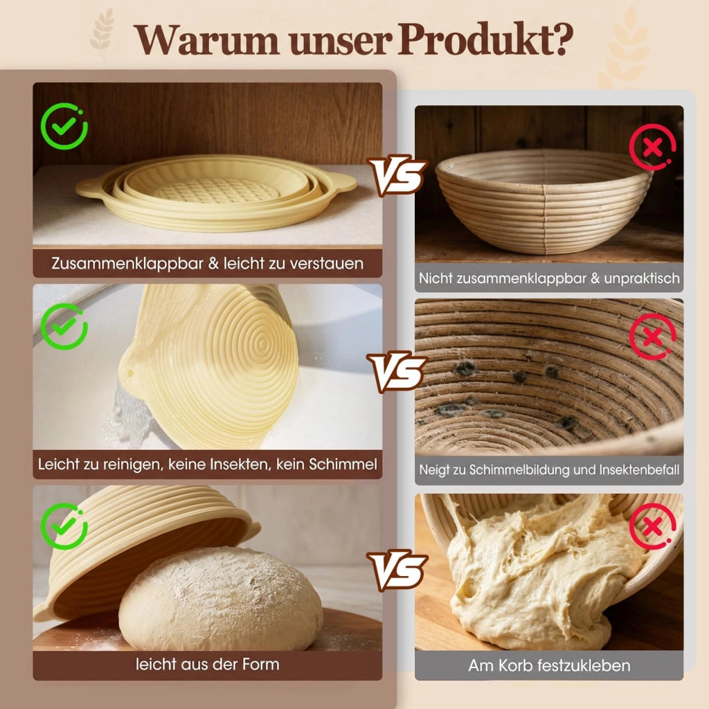 Set di fermentazione da 11 pezzi (beige) – Kit per la panificazione per principianti
