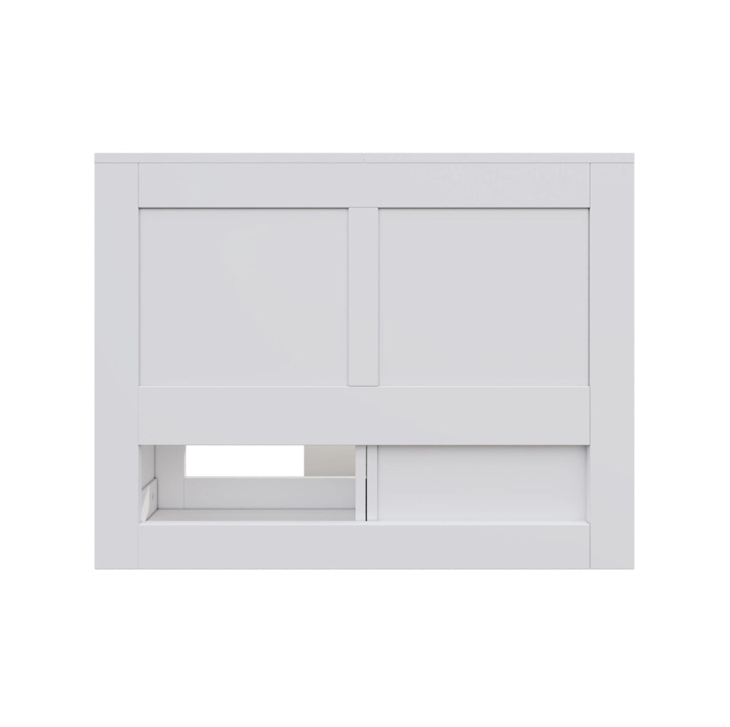 Letto singolo per bambini con cassetti e spazio contenitore, 90 x 190 cm, bianco, materasso non incluso