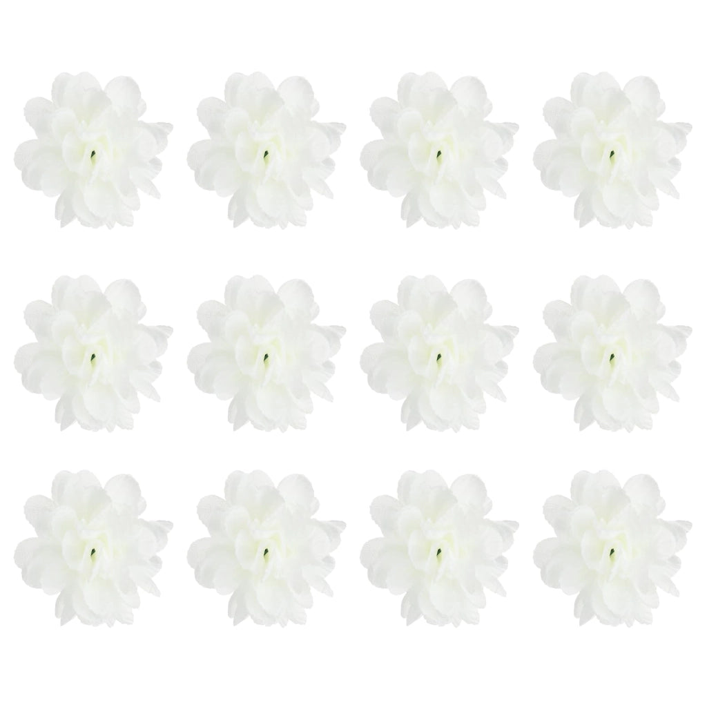 Fiori artificiali, 9,9 cm di altezza, confezione da 12 pezzi, colore bianco, adatti per galleggianti per candele