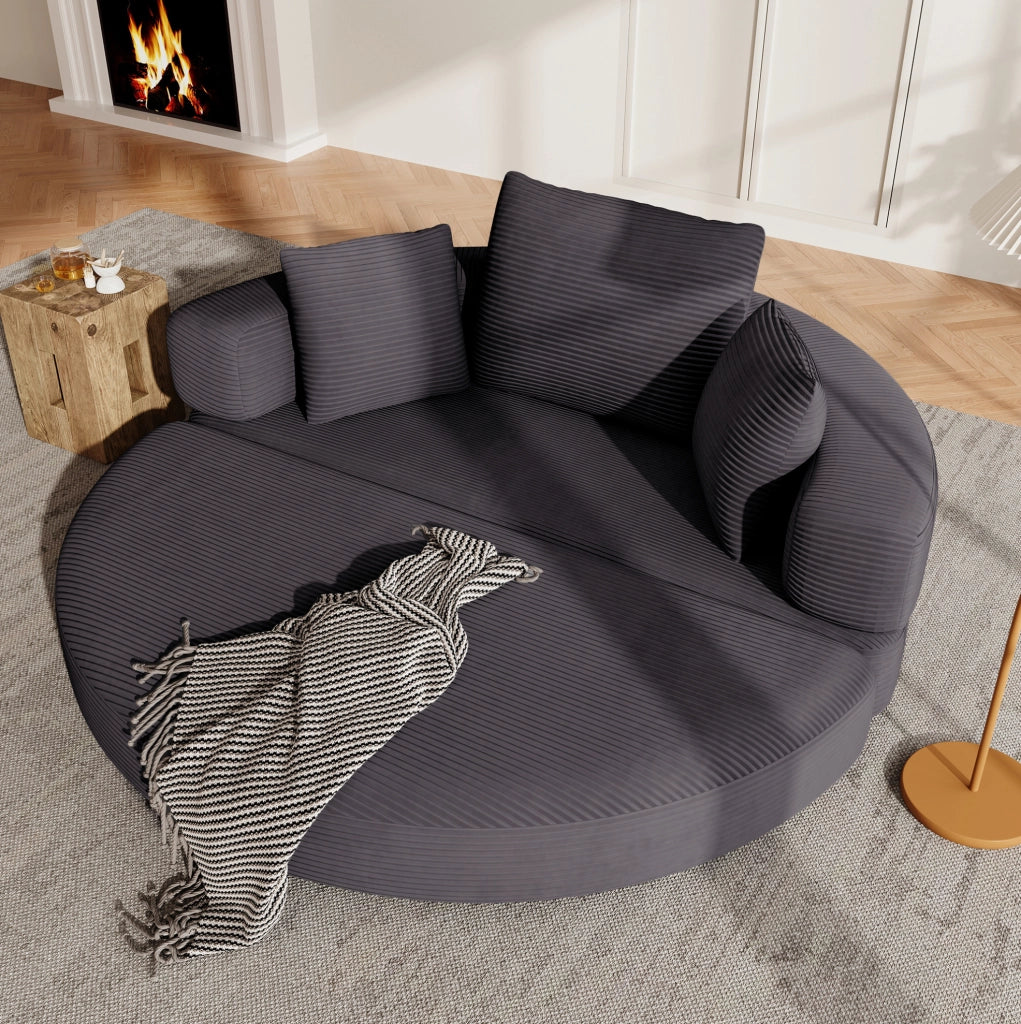 Divano letto pieghevole 2 in 1 173x176 cm in schiuma nero con 3 cuscini